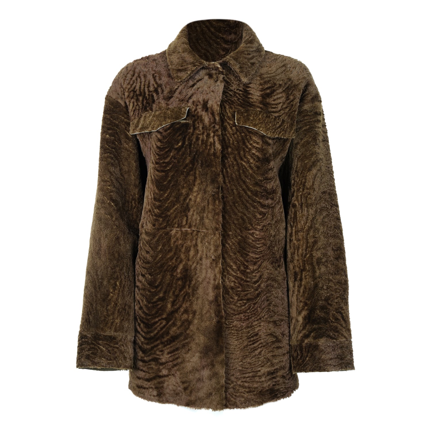  Etenia Yeşil Kadın Kürk Ceket