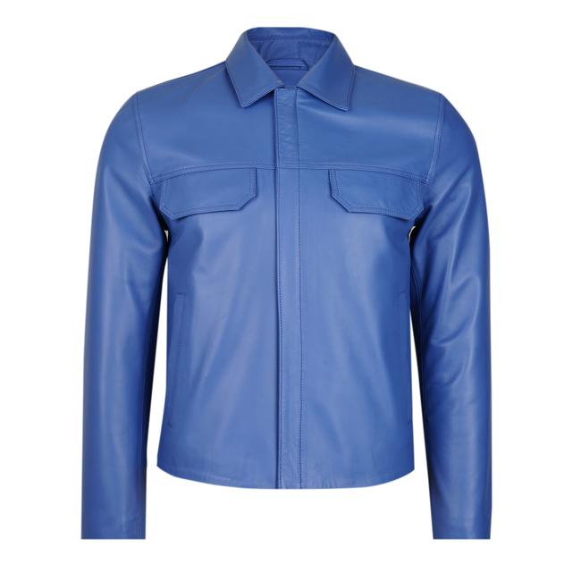  Adoerte Mavi Erkek Deri Mont