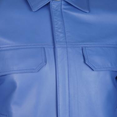  Adoerte Mavi Erkek Deri Mont