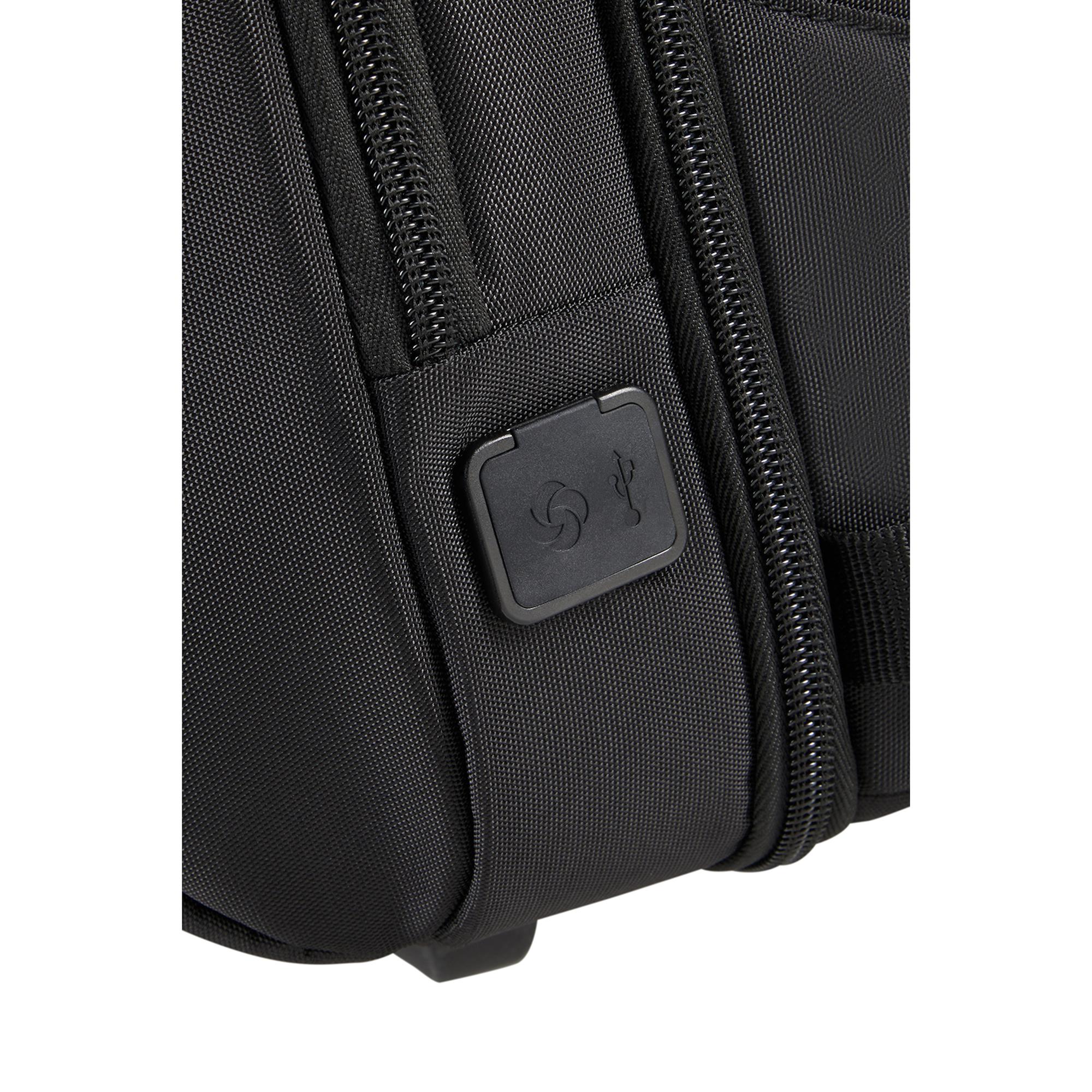 Samsonite Siyah Litepoint - 2 Tekerlekli Laptop Sırt Çantası 17.3"