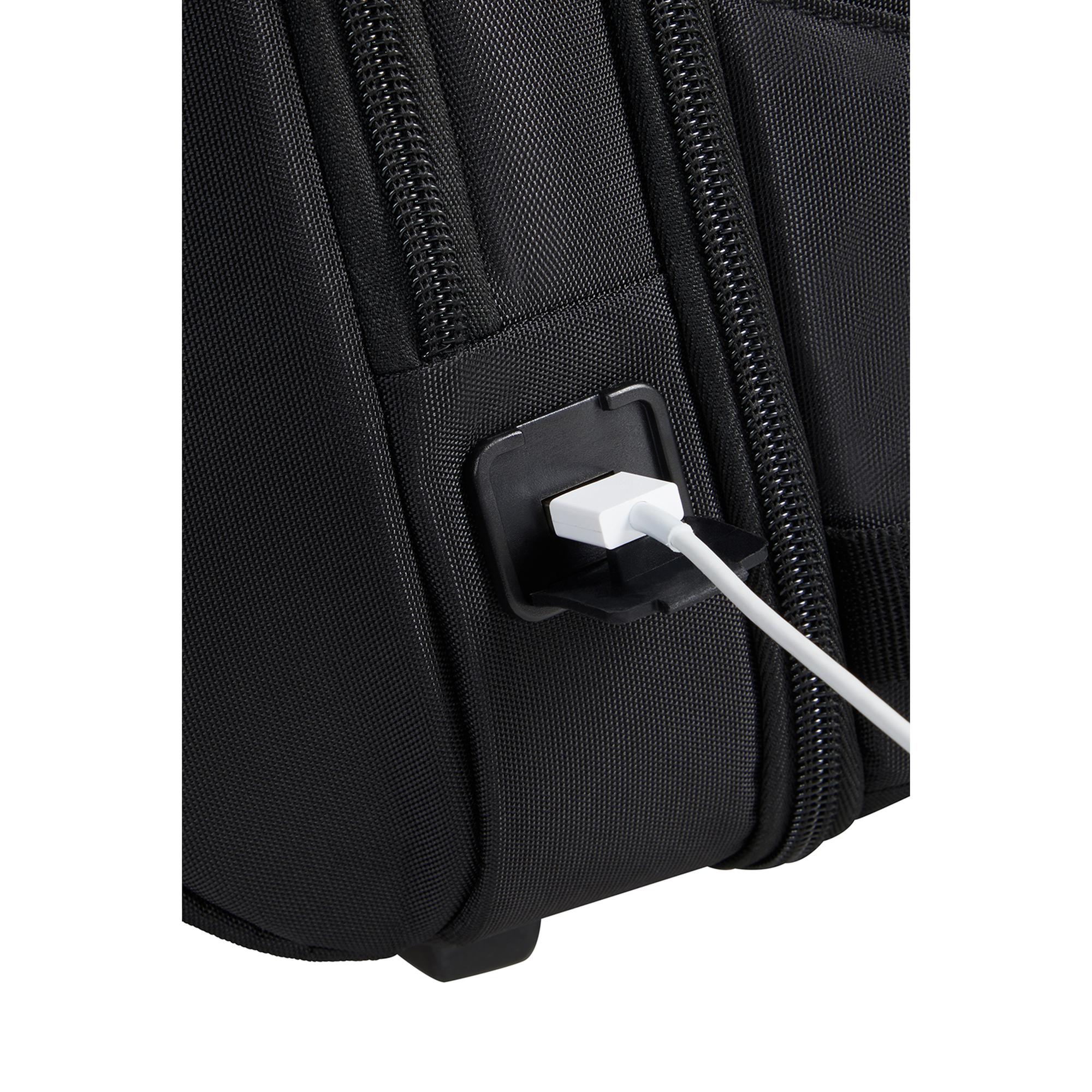 Samsonite Siyah Litepoint - 2 Tekerlekli Laptop Sırt Çantası 17.3"