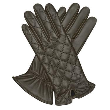  Haki Kadın Kapitone Deri Eldiven