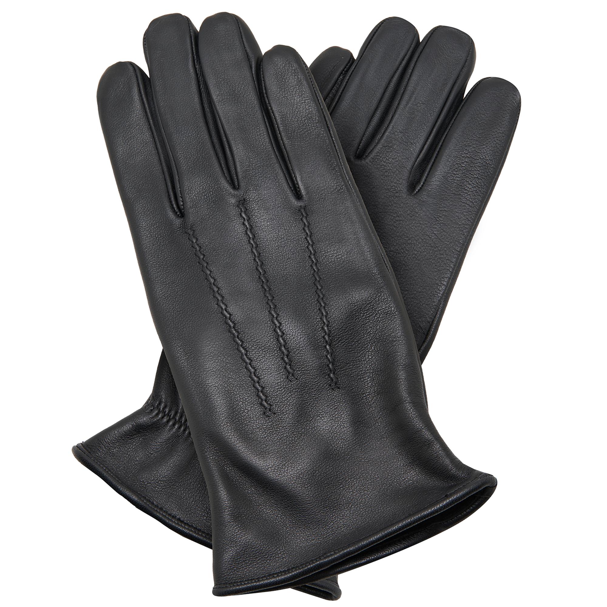 Siyah Erkek Lastikli Deri Eldiven