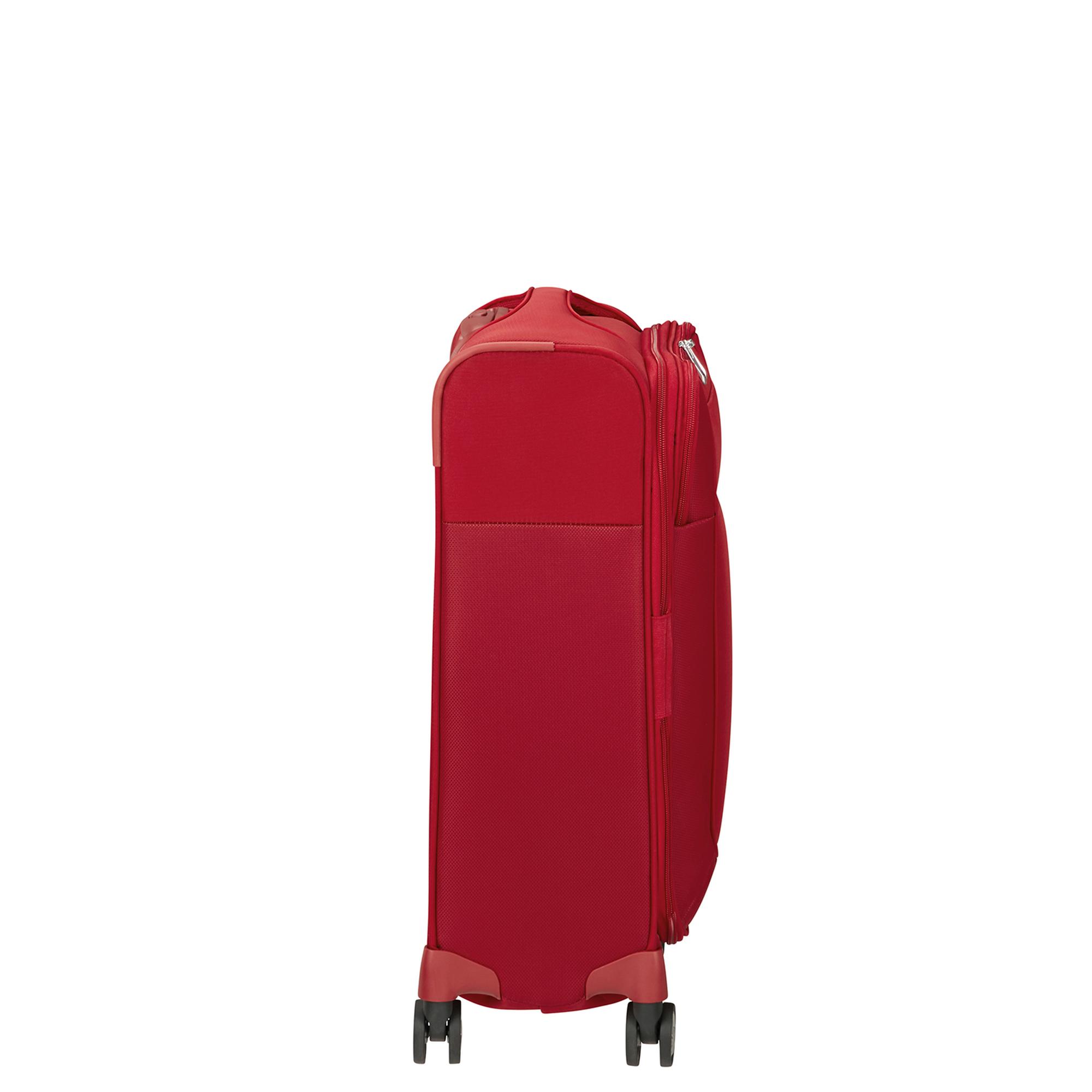 Samsonite Kırmızı D'lite - 4 Tekerlekli Körüklü Kabin Boy Valiz 55cm