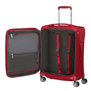  Samsonite Kırmızı D'lite - 4 Tekerlekli Körüklü Kabin Boy Valiz 55cm