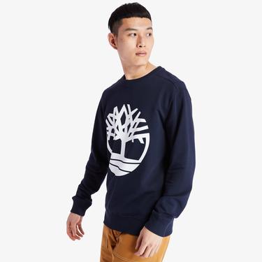  Timberland YC Core Tree Logo Crew Neck Erkek Lacivert Sweatshirt