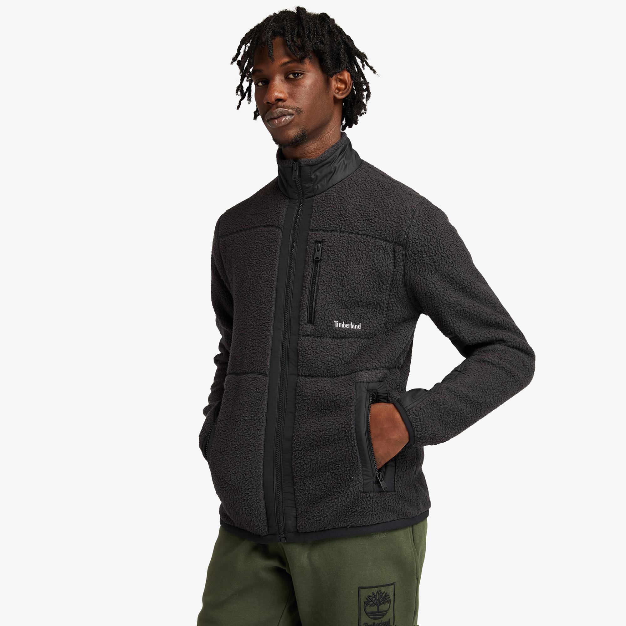 Timberland Sherpa Fleece Erkek Siyah Polar Ceket