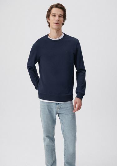  Mavi Bisiklet Yaka Lacivert Sweatshirt 065751-29743