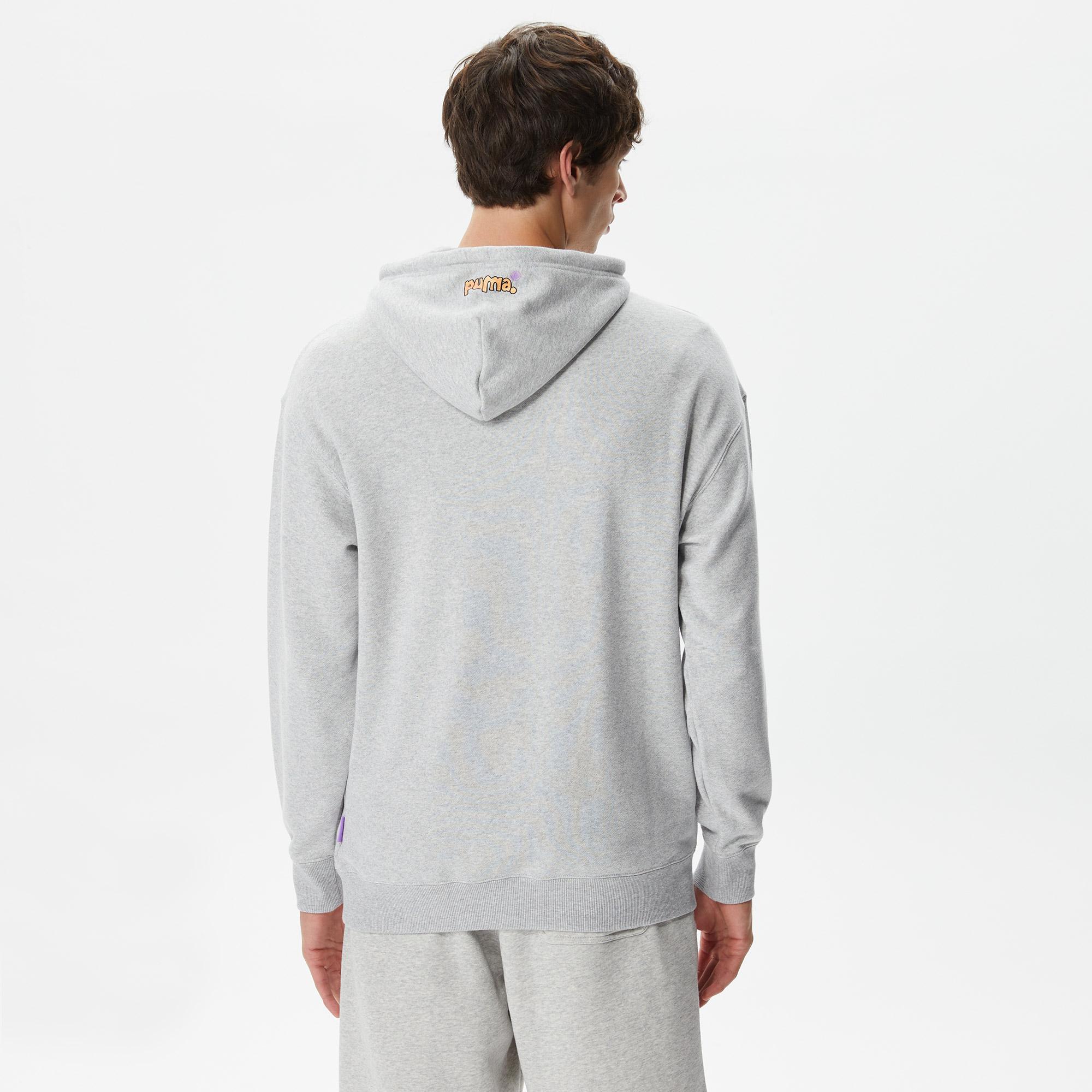 Puma X 8enjamin Graphic Erkek Gri Hoodie