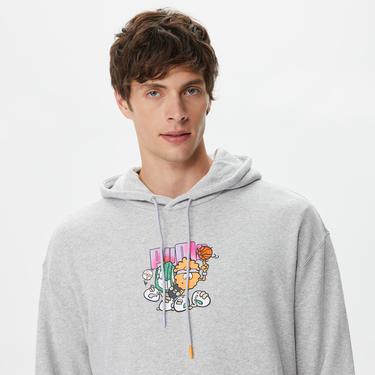  Puma X 8enjamin Graphic Erkek Gri Hoodie