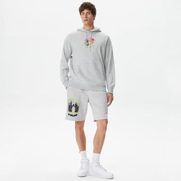  Puma X 8enjamin Graphic Erkek Gri Hoodie