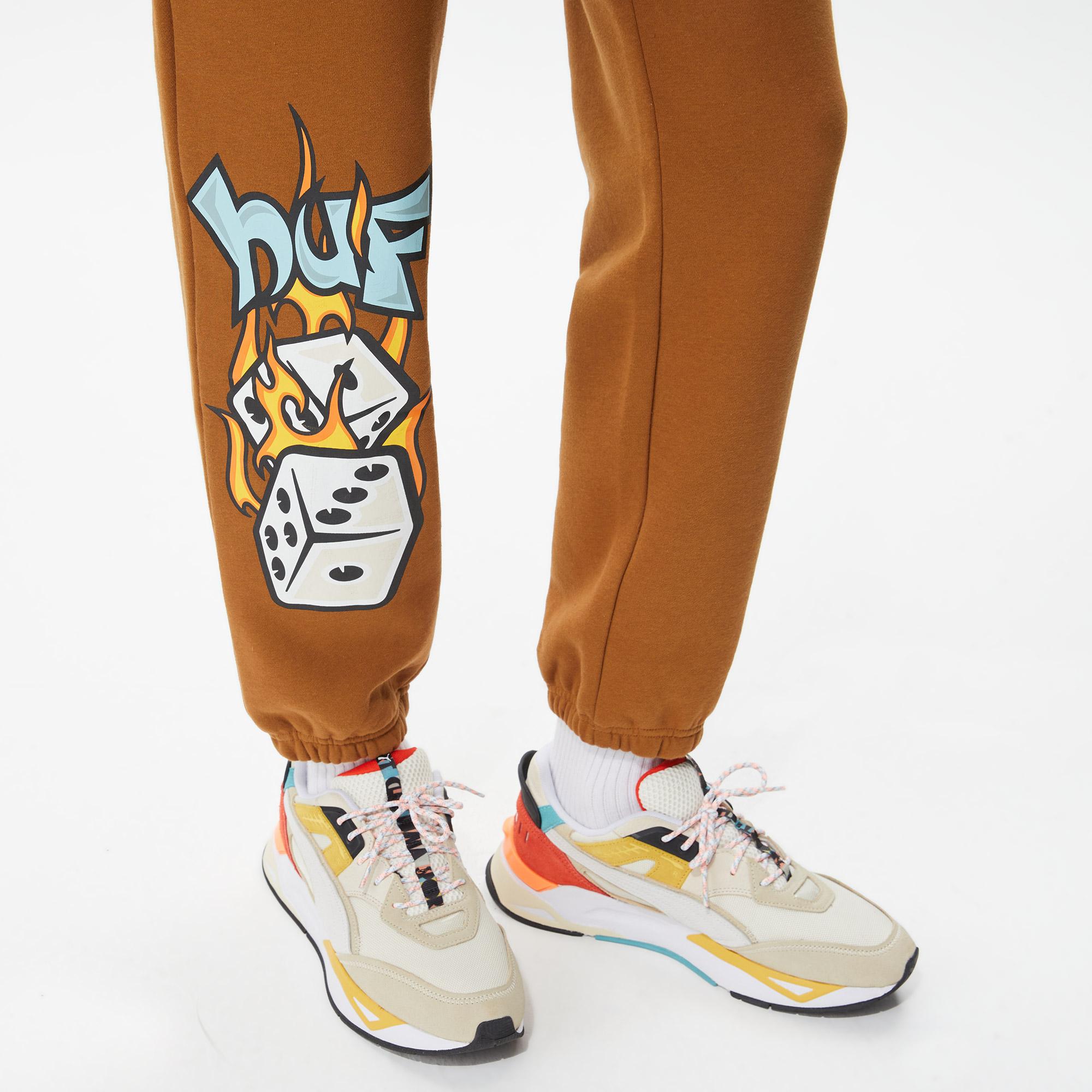 Huf Dicey Fleece Erkek Kahverengi Eşofman Altı