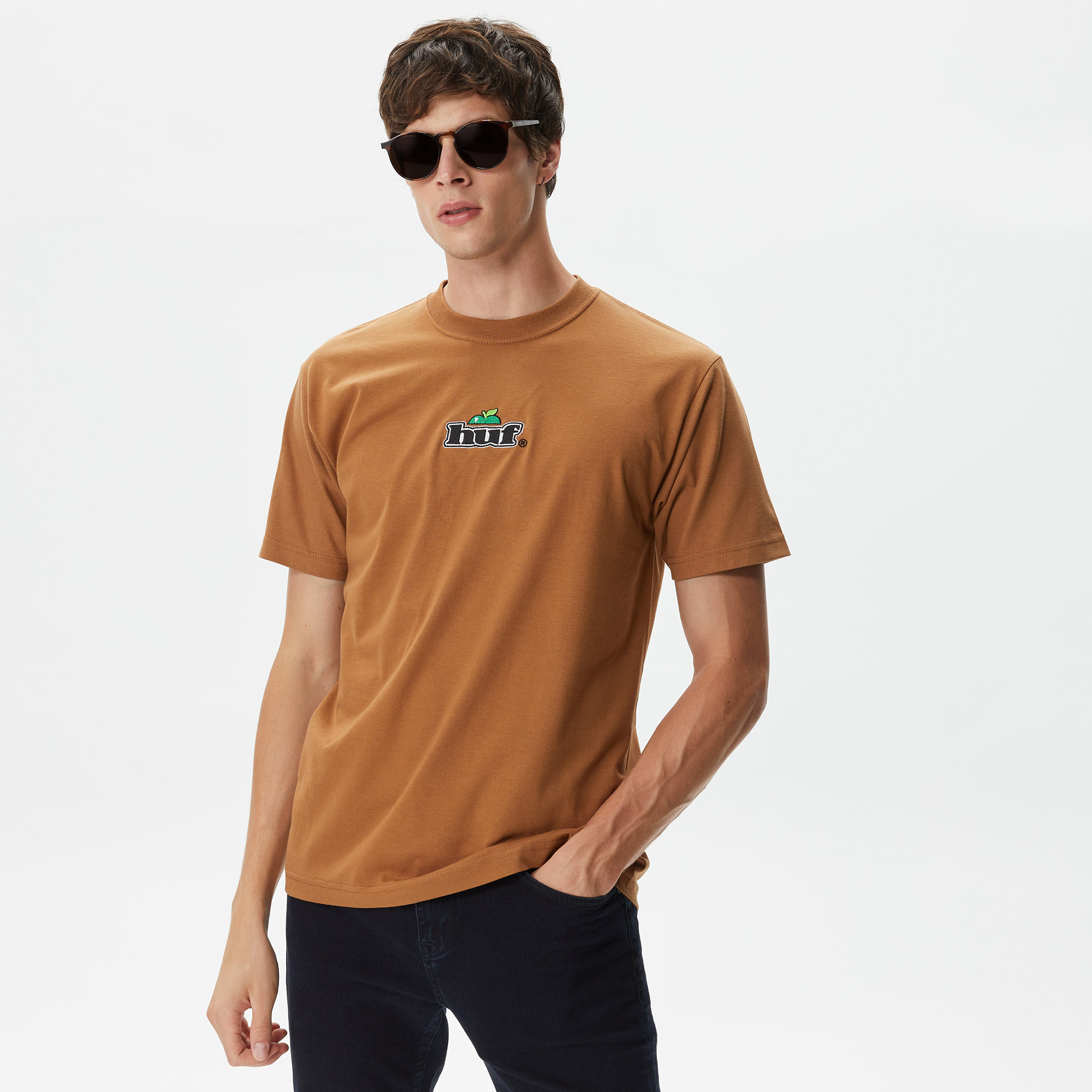  Huf Produce Erkek Kahverengi T-Shirt