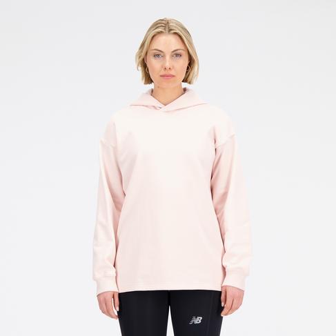  New Balance Athletics Linear Kadın Pembe Hoodie