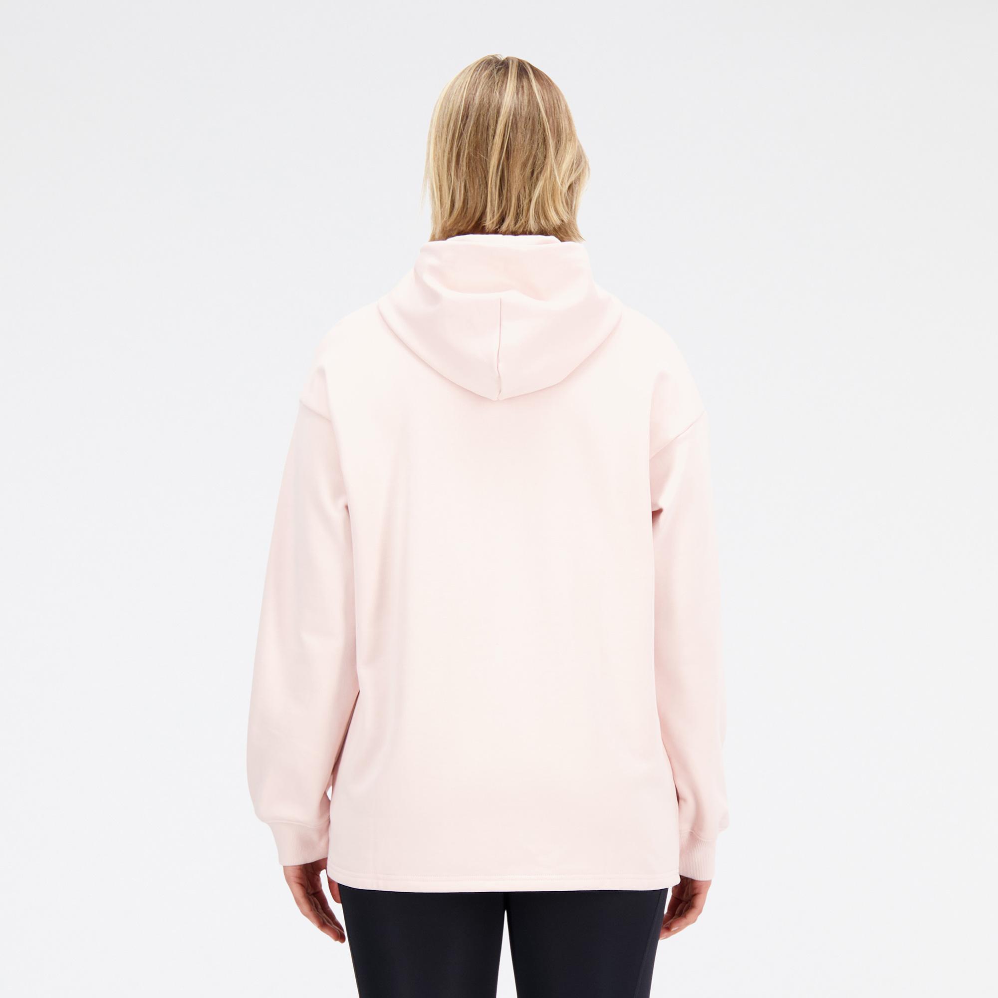 New Balance Athletics Linear Kadın Pembe Hoodie