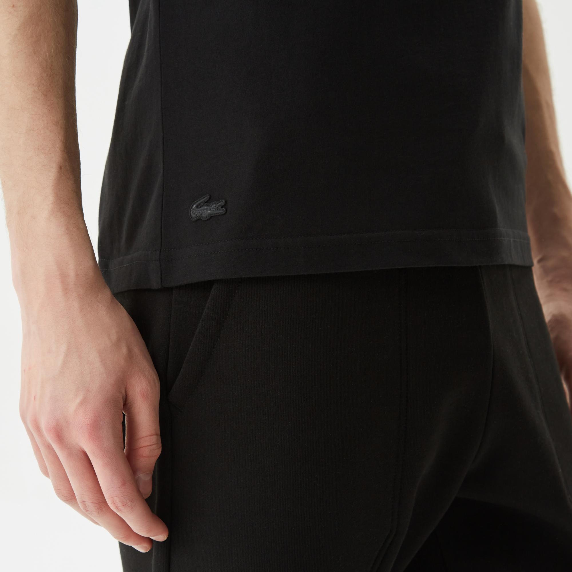 Erkek Regular Fit Bisiklet Yaka Baskılı Siyah T-Shirt