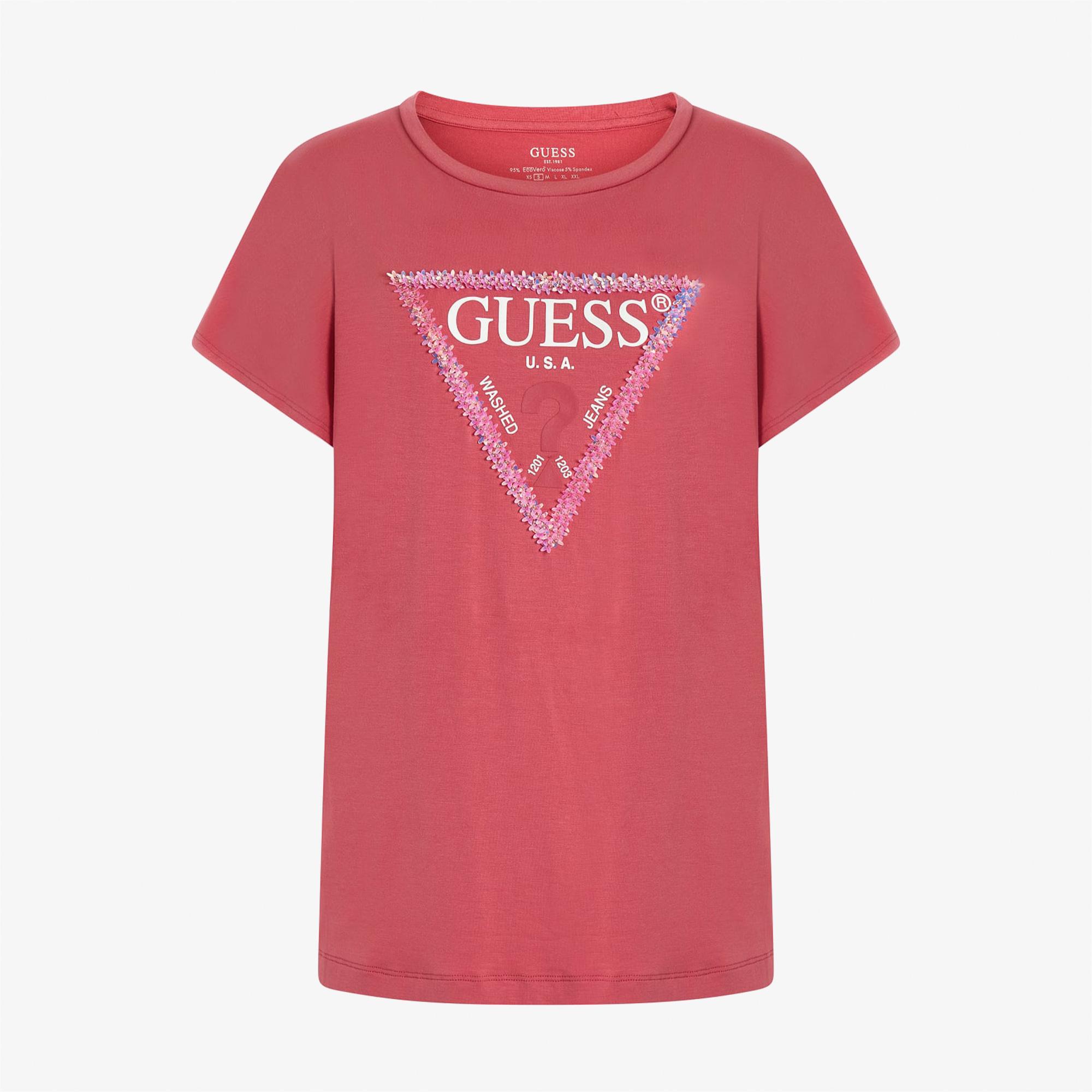 Guess Kadın Pembe T-Shirt