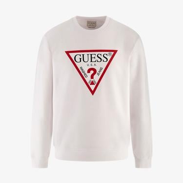  Guess Audley Erkek Beyaz Sweatshirt