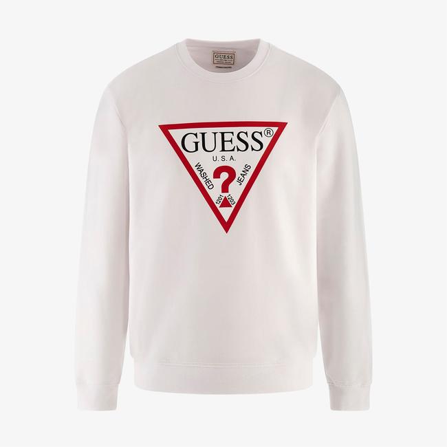  Guess Audley Erkek Beyaz Sweatshirt
