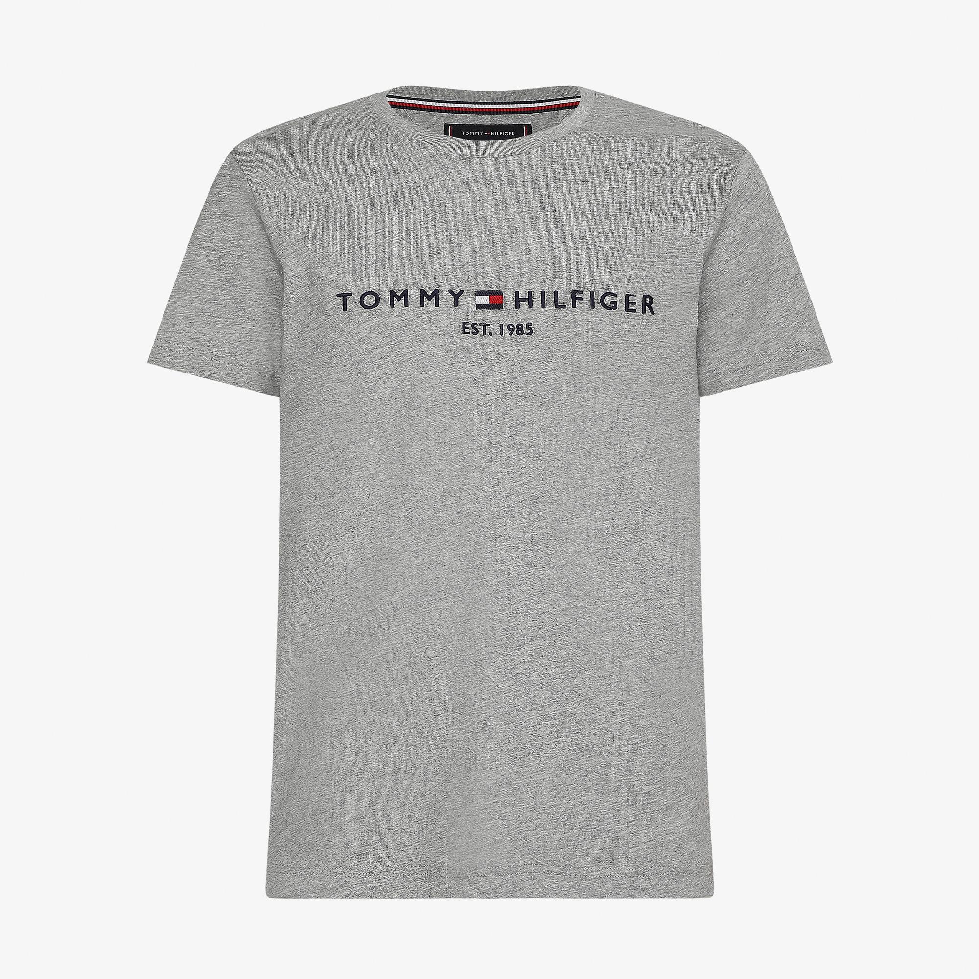 Tommy Hilfiger Erkek Gri T-Shirt