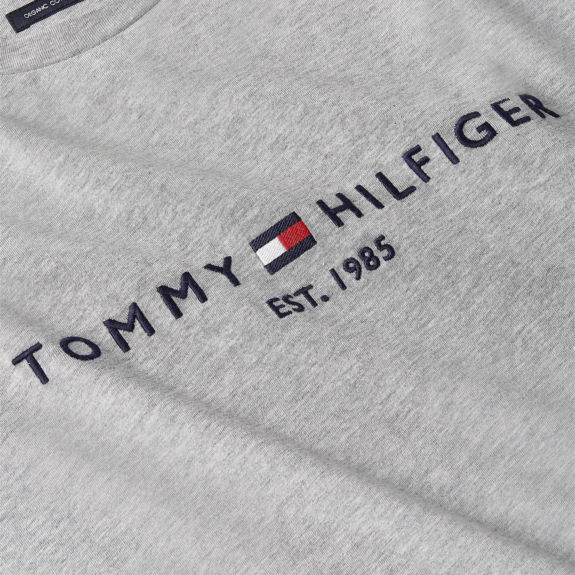 Tommy Hilfiger Erkek Gri T-Shirt