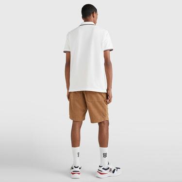  Tommy Hilfiger Kısa Kollu Erkek Beyaz Polo