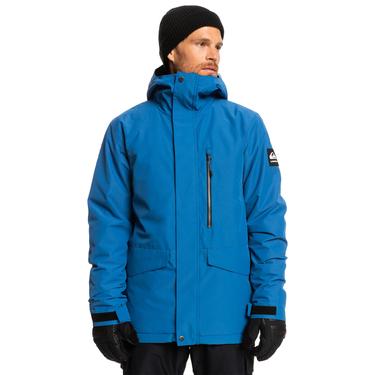  Quiksilver Mission Solid Jk Erkek Mavi Snowboard Ceketi
