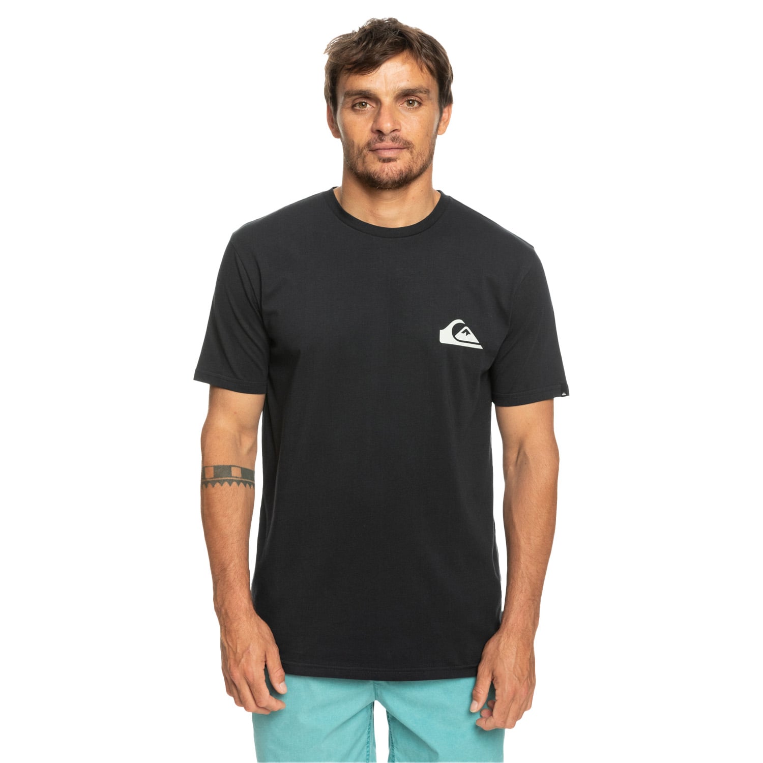  Quiksilver Mwminilogo Erkek Siyah Tişört