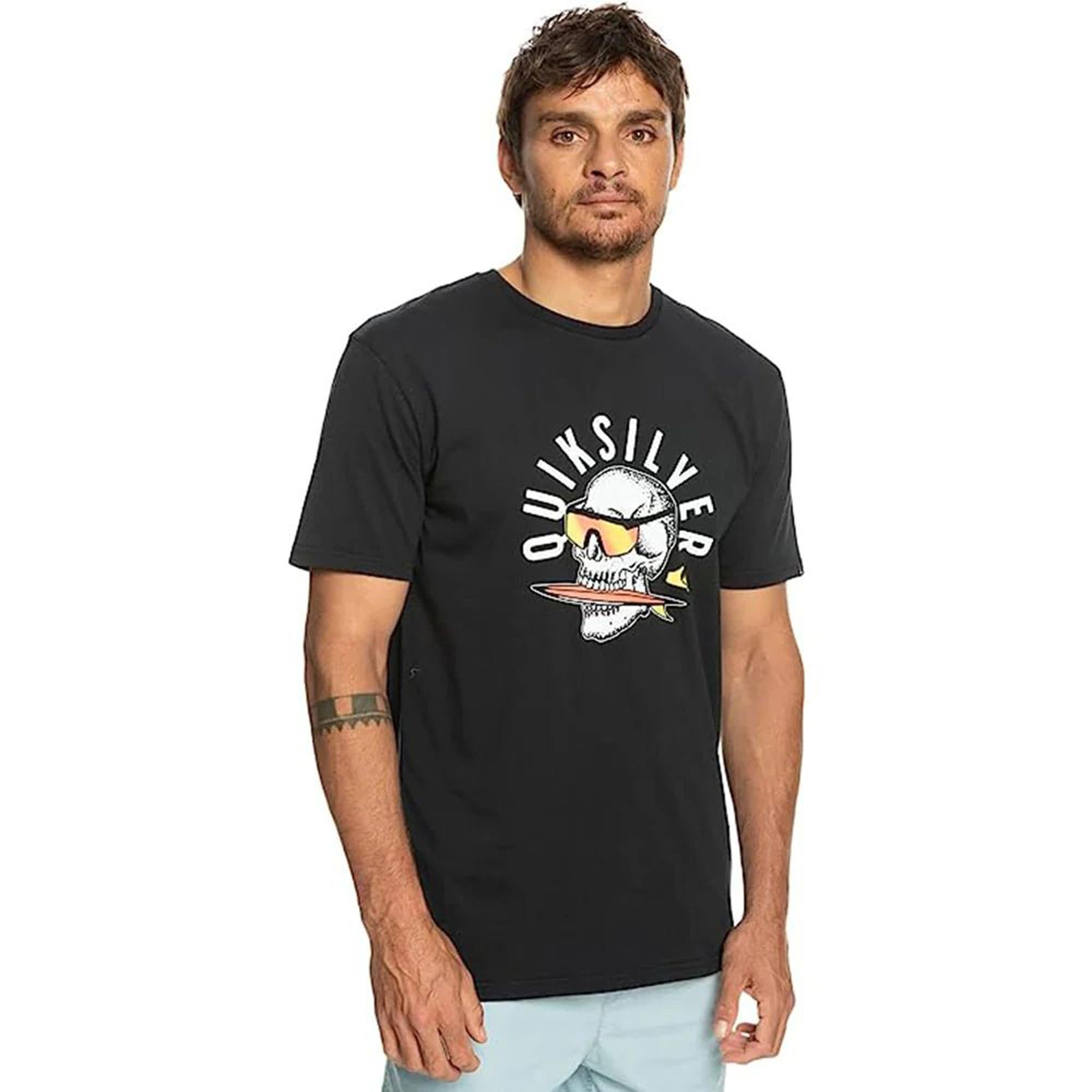 Quiksilver Qsrockinskull Erkek Siyah Tişört
