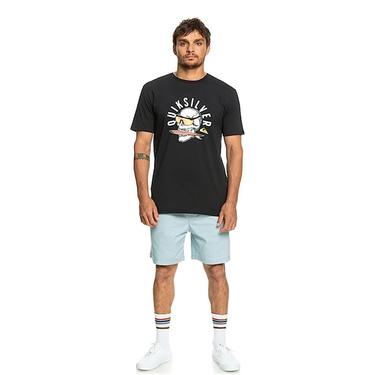  Quiksilver Qsrockinskull Erkek Siyah Tişört
