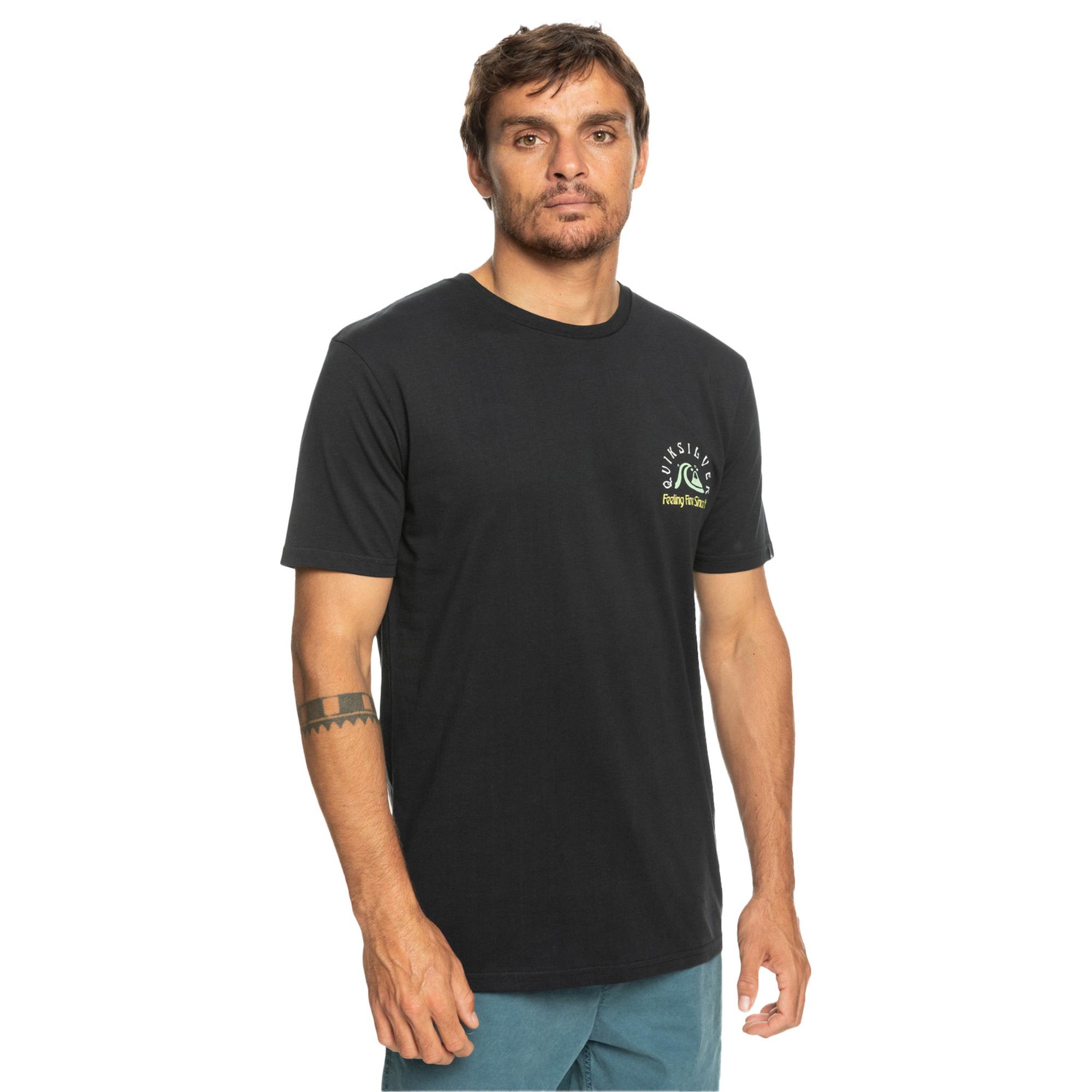 Quiksilver Originalbarrel Erkek Siyah Tişört