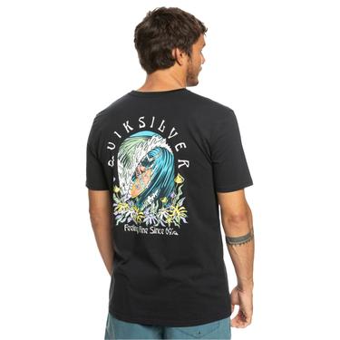  Quiksilver Originalbarrel Erkek Siyah Tişört