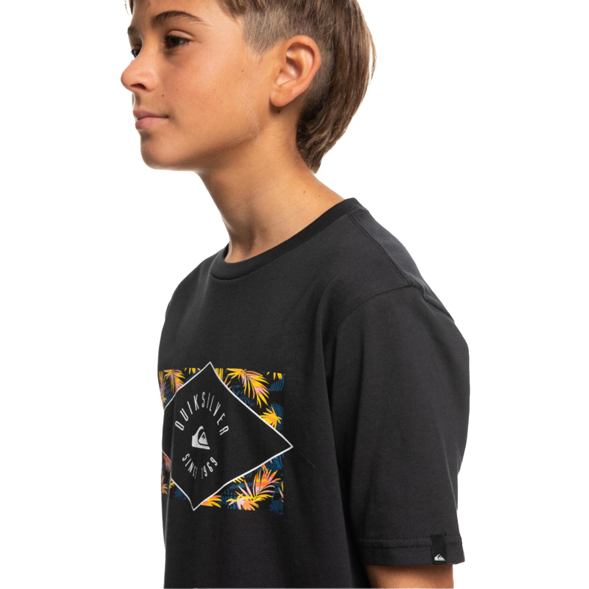 Quiksilver Circledline B Erkek Çocuk Siyah Tişört