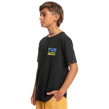  Quiksilver Colour Flow Yth Erkek Çocuk Siyah Tişört
