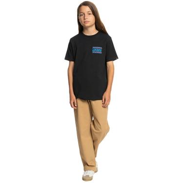  Quiksilver Warped Frames Yth Erkek Çocuk Siyah Tişört