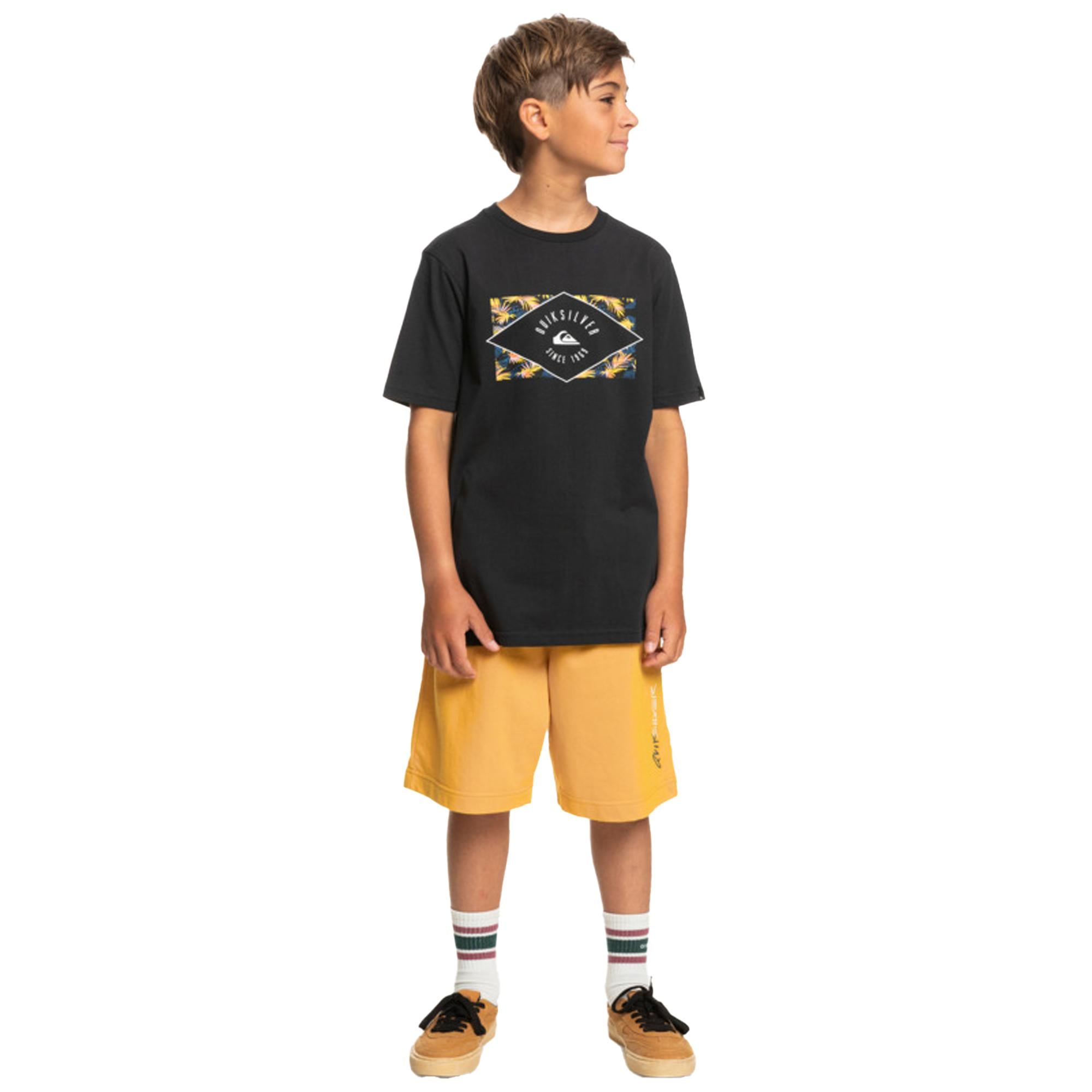 Quiksilver Circledline B Erkek Çocuk Siyah Tişört