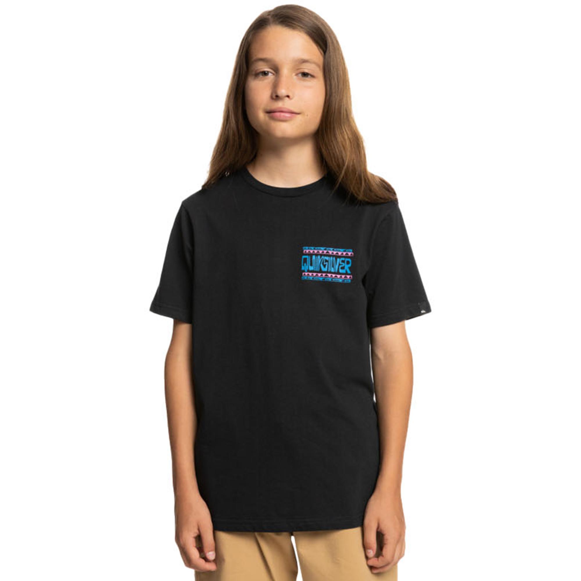 Quiksilver Warped Frames Yth Erkek Çocuk Siyah Tişört