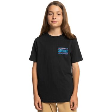  Quiksilver Warped Frames Yth Erkek Çocuk Siyah Tişört