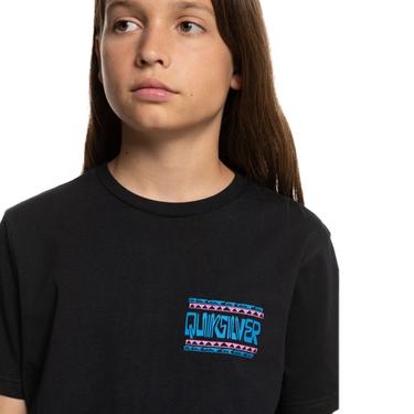  Quiksilver Warped Frames Yth Erkek Çocuk Siyah Tişört