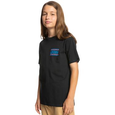  Quiksilver Warped Frames Yth Erkek Çocuk Siyah Tişört