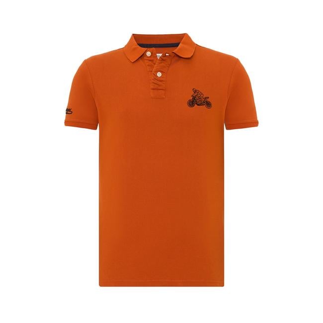  Routefield Pax Erkek Turuncu Polo Tişört