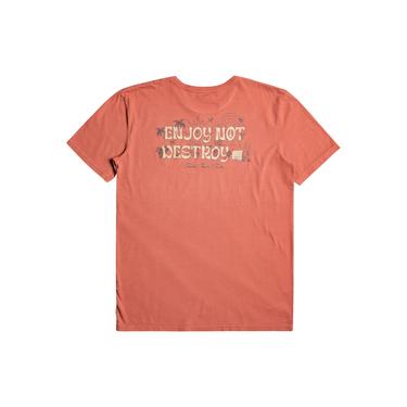  Quiksilver Enjoynotdestroy Erkek Kırmızı Tişört