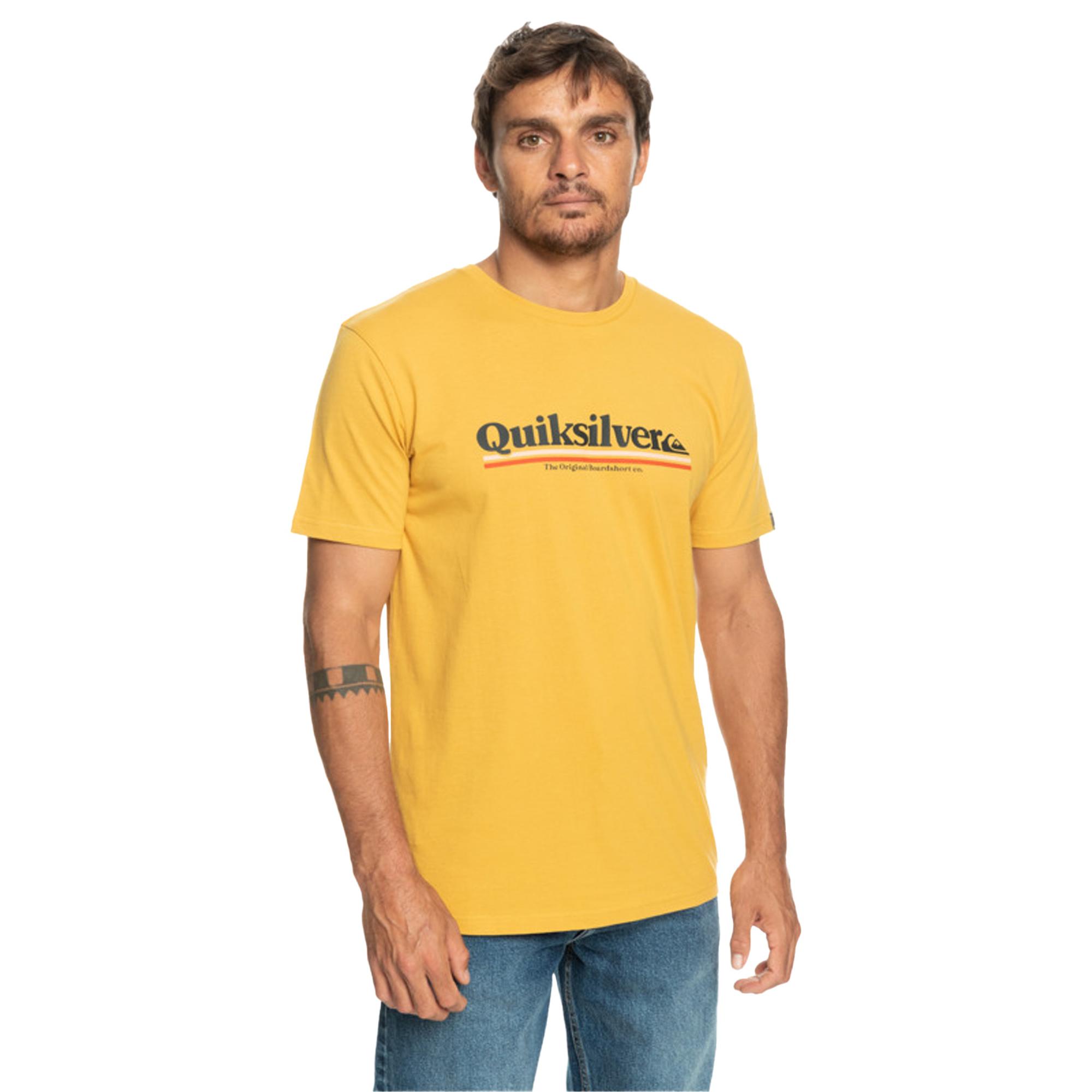 Quiksilver Betweenthelines Erkek Sarı Tişört