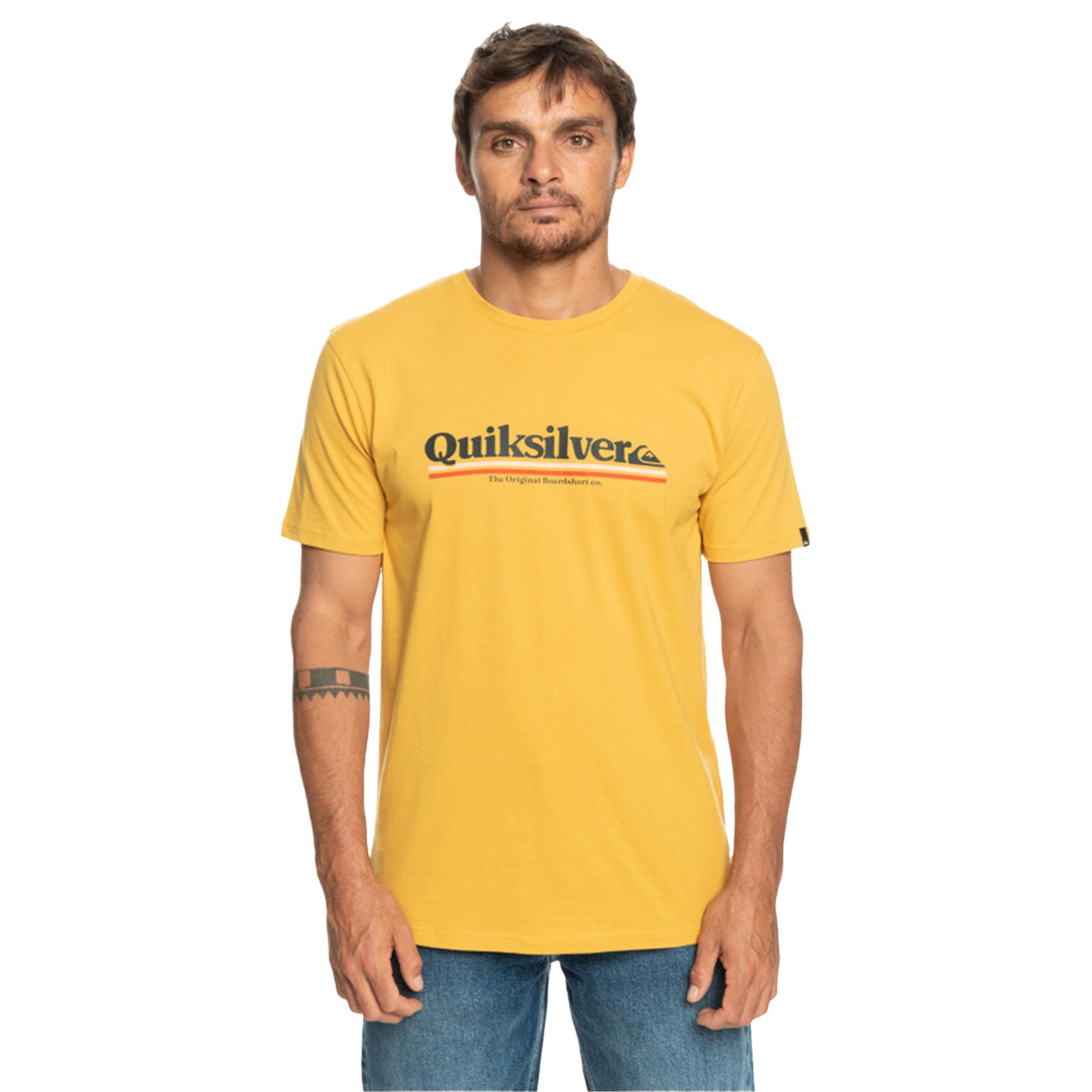 Quiksilver Betweenthelines Erkek Sarı Tişört