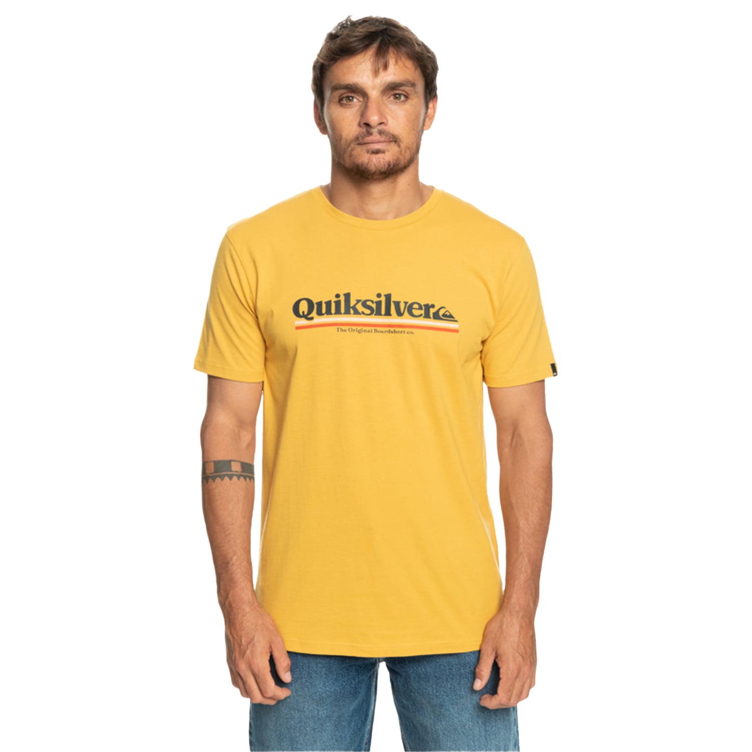  Quiksilver Betweenthelines Erkek Sarı Tişört
