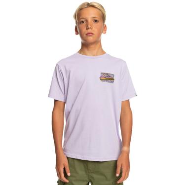  Quiksilver Retro Fade Yth Erkek Çocuk Mor Tişört