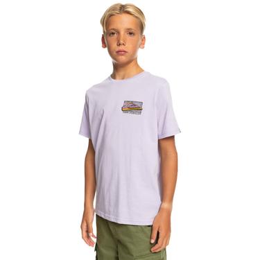  Quiksilver Retro Fade Yth Erkek Çocuk Mor Tişört