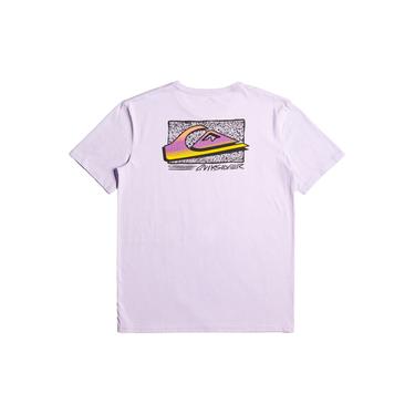  Quiksilver Retro Fade Yth Erkek Çocuk Mor Tişört