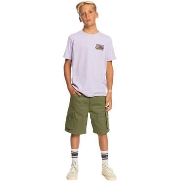  Quiksilver Retro Fade Yth Erkek Çocuk Mor Tişört