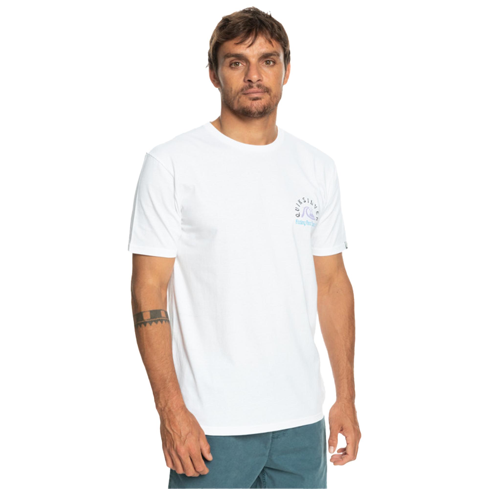 Quiksilver Originalbarrel Erkek Beyaz Tişört